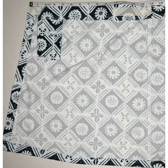 Ripskirt Hawaii Fijian Tapa white and black wrap skirt adjustable pocket S - Picture 12 of 13